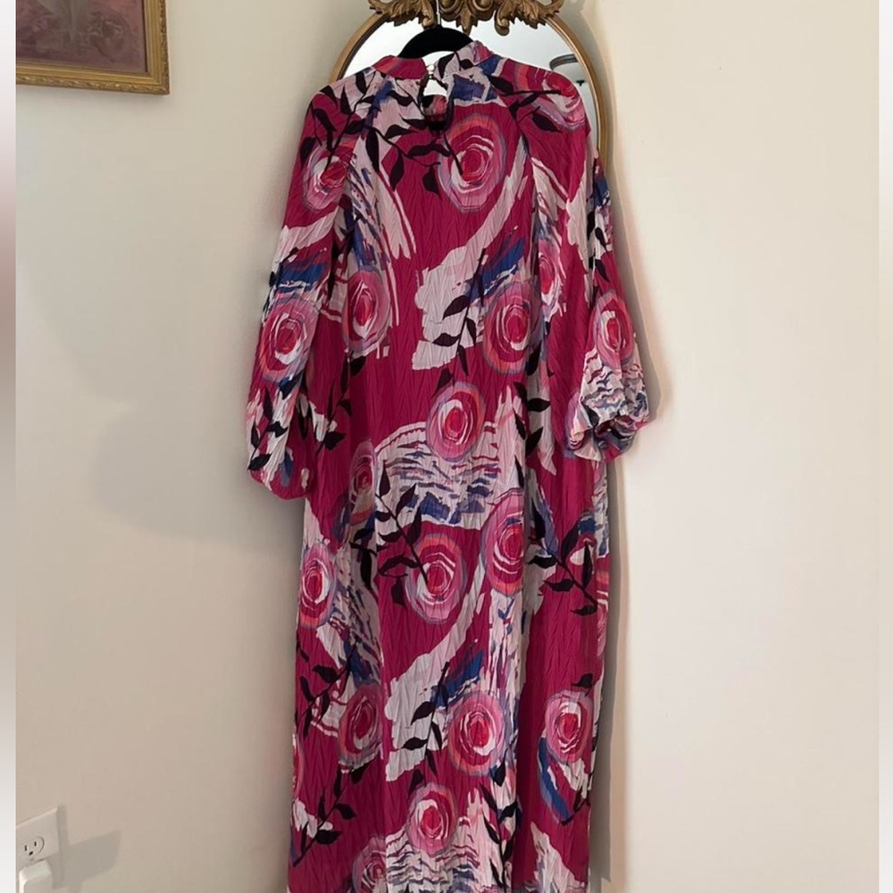 Vibrant Abstract Floral Blouse